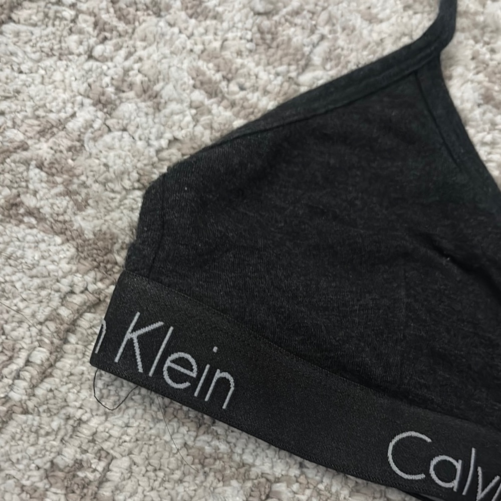 Calvin Klein DARK HEATHER GRAY Bralette - Picture 3 of 9